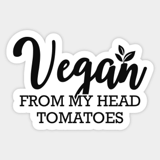 Vegan from head tomatoes Sticker